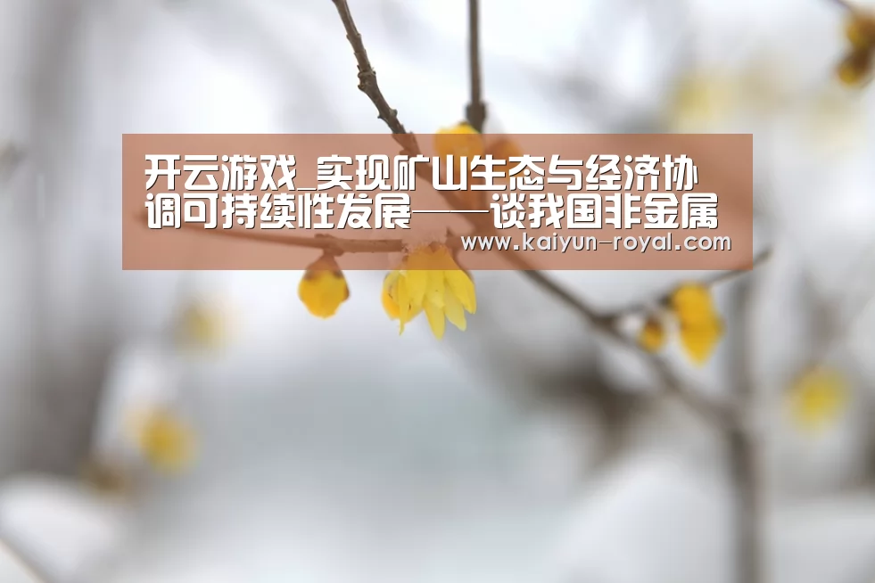 开云游戏_实现矿山生态与经济协调可持续性发展——谈我国非金属砂石矿业节能环保的高效应用(图1) 开云游戏